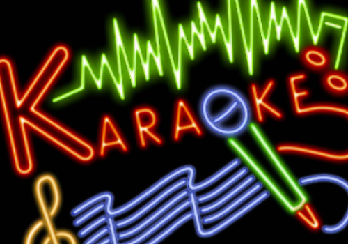 This image shows a colorful neon sign with the word 